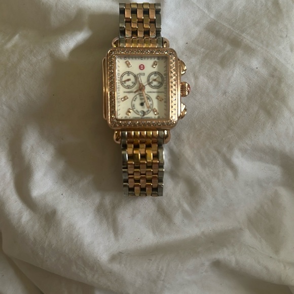 Michele Deco Diamond Chronograph Watch – Tri-Tone - Picture 2 of 7